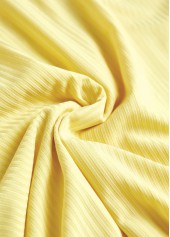 Light Yellow Patchwork Long Sleeve Round Neck T Shirt | thumb picture 