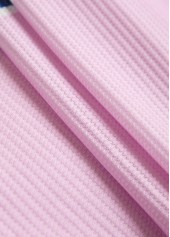 Dusty Blue Zipper Striped Long Sleeve Sweatshirt | thumb picture 