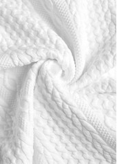 White Split Long Sleeve Pocket Hoodie | thumb picture 