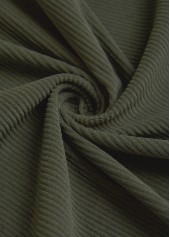 Olive Green Patchwork Sleeveless Shirt Collar Corduroy Waistcoat | thumb picture 