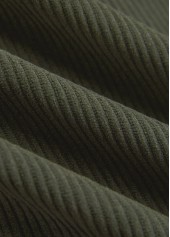 Olive Green Patchwork Sleeveless Shirt Collar Corduroy Waistcoat | thumb picture 