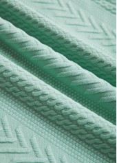 Green Textured Fabric Long Sleeve Round Neck Sweatshirt | thumb picture 