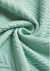 Green Textured Fabric Long Sleeve Round Neck Sweatshirt | thumb picture 