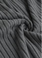 Grey Circular Ring Plus Size Striped Long Sleeve Sweatshirt | thumb picture 