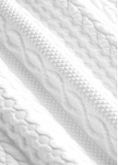 White Split Plus Size Long Sleeve Hoodie | thumb picture 