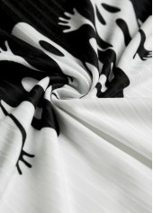 Halloween White Button Long Sleeve Round Neck T Shirt | thumb picture 