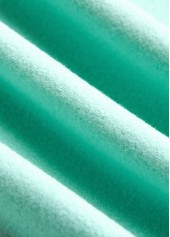 Striped Mint Green Button Pumpkin Print Long Sleeve Sweatshirt | thumb picture 