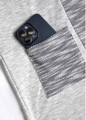 Light Grey Patchwork Plus Size Long Sleeve Hoodie | thumb picture 