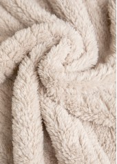 Light Camel Plush Sleeveless Turn Down Collar Waistcoat | thumb picture 