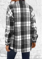 Black Button Plaid Long Sleeve Shirt | thumb picture 