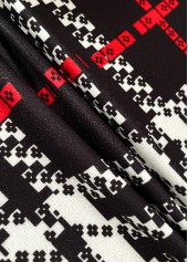 Black Patchwork Plaid Long Sleeve Coat | thumb picture 