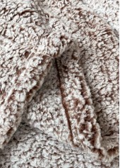 Gray Brown Button Long Sleeve Turn Down Collar Coat | thumb picture 