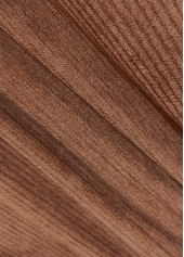 Dark Coffee Drawstring Long Sleeve Shirt Collar Coat | thumb picture 