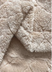 Beige Zipper Sleeveless Turn Down Collar Waistcoat