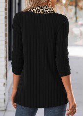 Black Tassel Leopard Long Sleeve T Shirt | thumb picture 