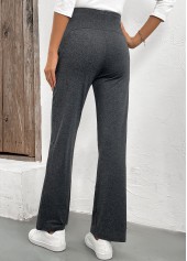 Grey Drawstring Drawastring High Waisted Pants | thumb picture 