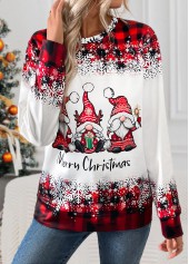Christmas Red Tummy Coverage Santa Claus Print T Shirt | thumb picture 