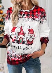 Christmas Red Tummy Coverage Santa Claus Print T Shirt