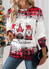 Christmas Red Tummy Coverage Santa Claus Print T Shirt | thumb picture 