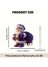 Christmas Purple Santa Claus Acrylic Detail Earrings | thumb picture 