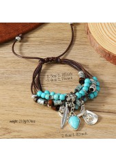 Mint Green Tribal Layered Beaded Bracelet | thumb picture 