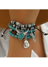 Mint Green Tribal Layered Beaded Bracelet | thumb picture 