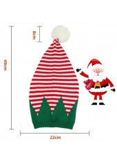 Christmas Green Striped Acrylic Detail Hat