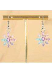 Christmas Multi Color Snowflake Acrylic Detail Earrings | thumb picture 