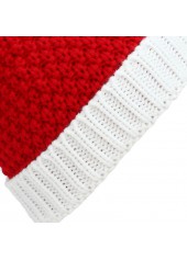 Christmas Acrylic Red Knitted Beanie Hat