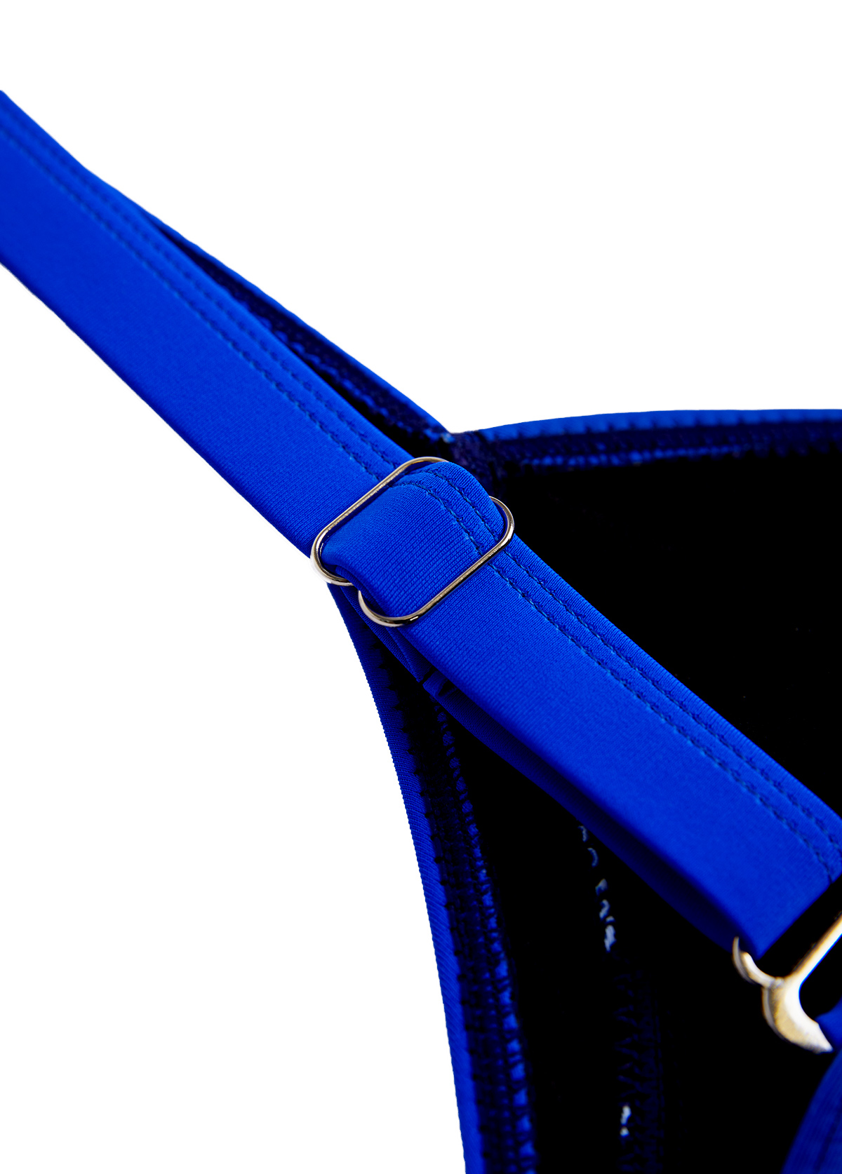 Drawstring Ombre Royal Blue One Piece Swimwear | picture 