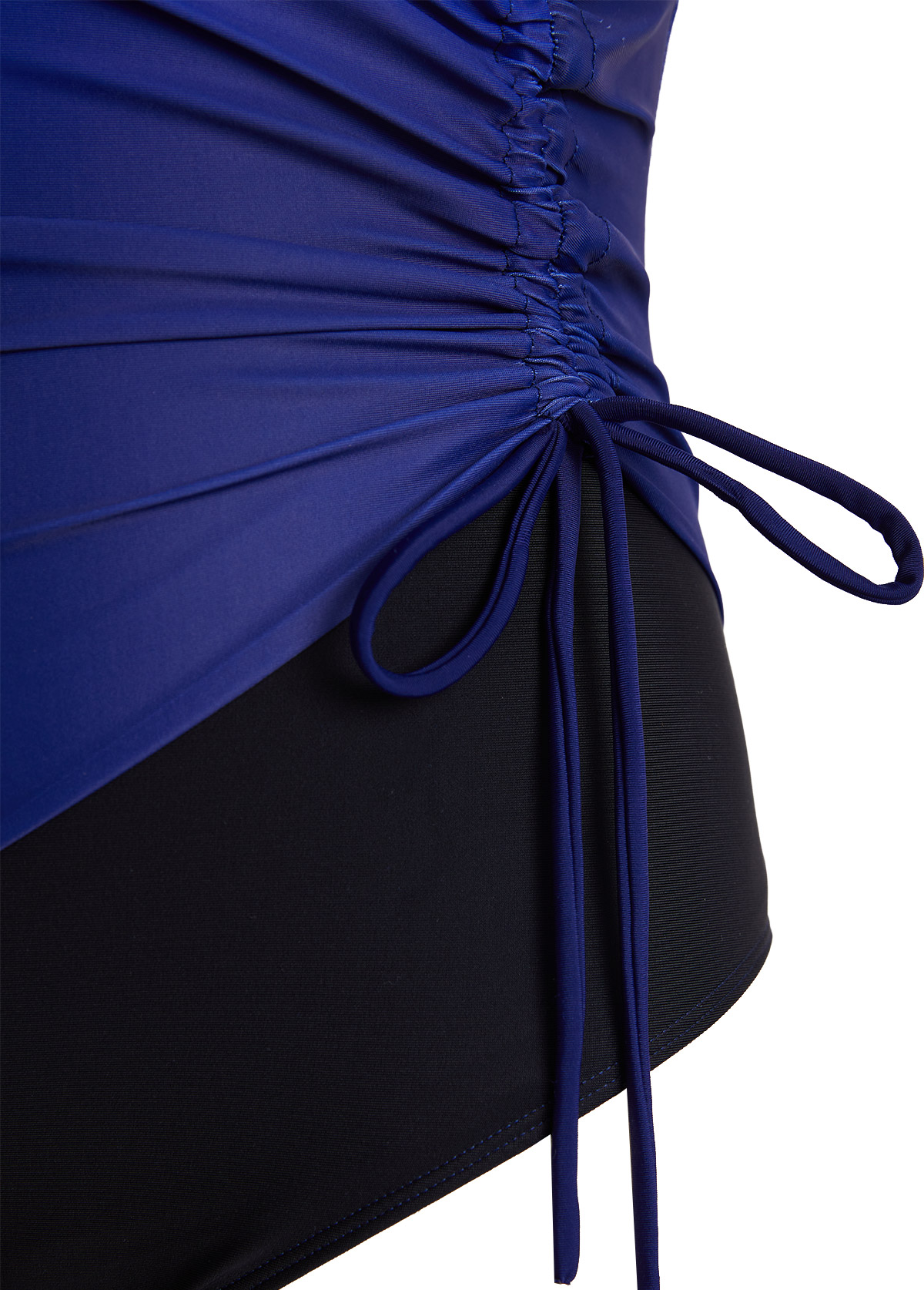 Drawstring Ombre Royal Blue One Piece Swimwear | picture 