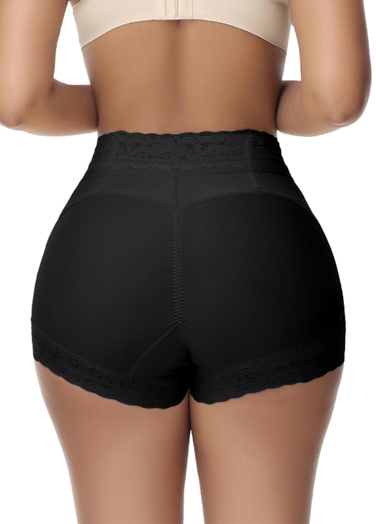 Black High Waisted Lace Detail Panties | picture 