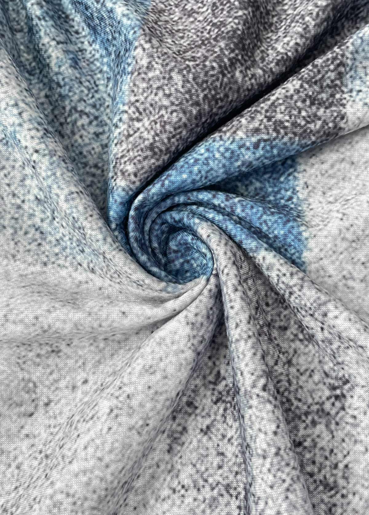 Multi Color Tummy Coverage Geometric Print T Shirt | picture 