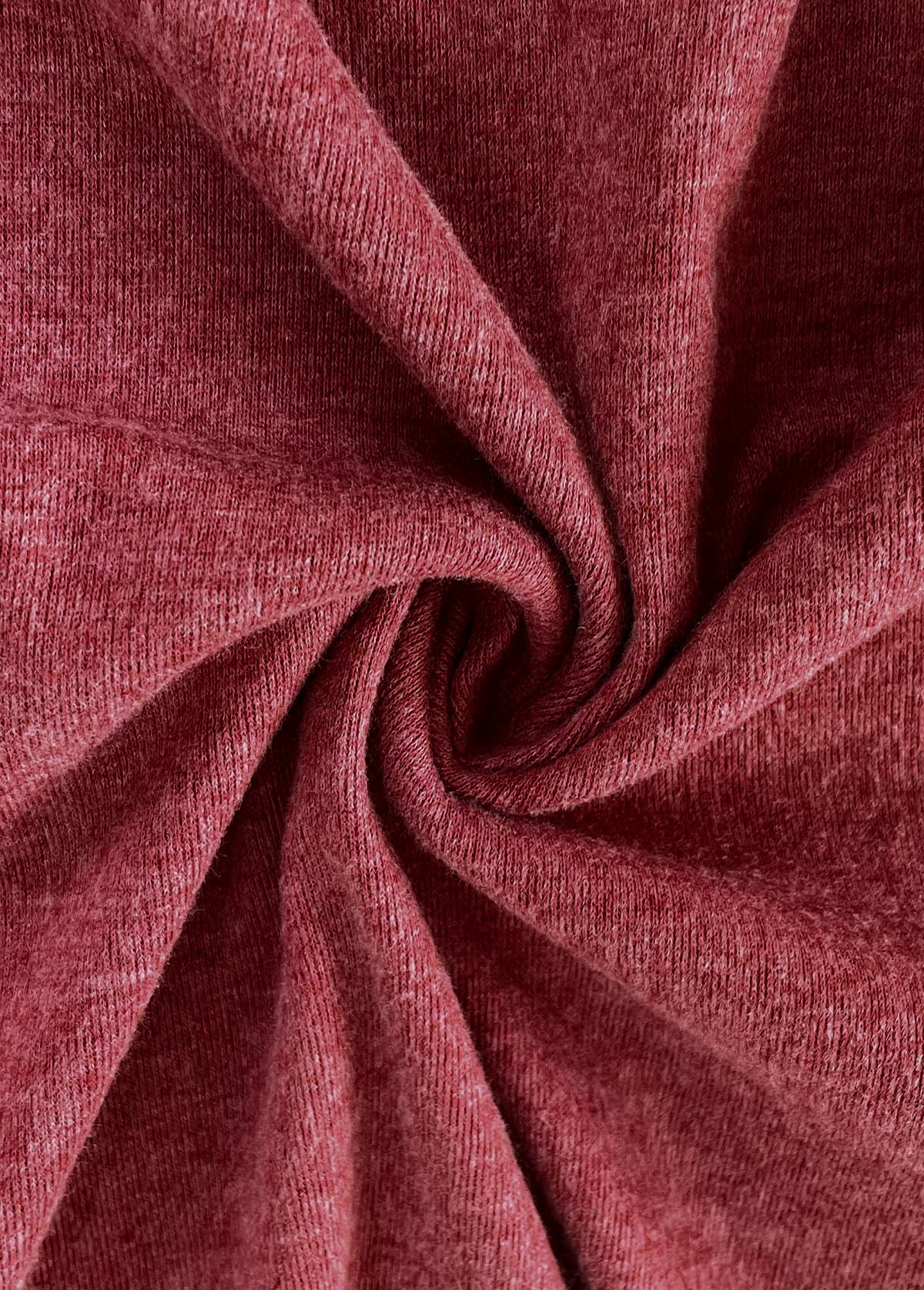 Brick Red Tuck Stitch Long Sleeve T Shirt | picture 