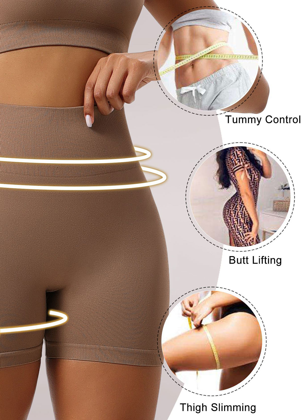 Dark Coffee Tummy Control High Waisted Panties | picture 