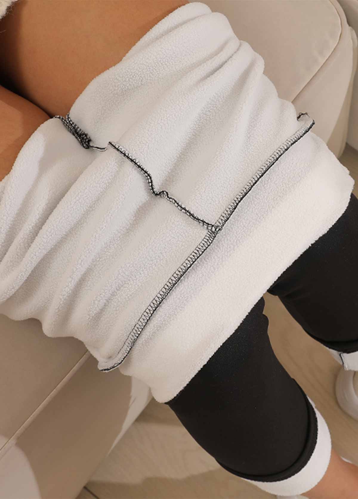 Black High Waisted Ankle Length Elastic Waist Leggings | picture 