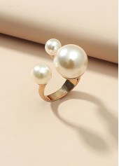 Pearl Design Alloy Detail Gold Ring | thumb picture 