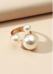 Pearl Design Alloy Detail Gold Ring | thumb picture 