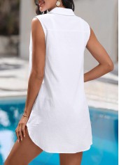 Split Detail White Sleeveless Cover Up | thumb picture 