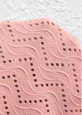 Light Pink Tuck Stitch Short Sleeve T Shirt