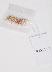 Silvery White Pearl Layered Alloy Necklace | thumb picture 