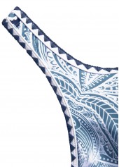 Bowknot Paisley Print Dusty Blue One Piece Swimdress | thumb picture 