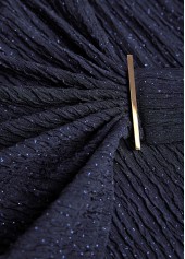 Navy Surplice Long Sleeve V Neck Shirt | thumb picture 