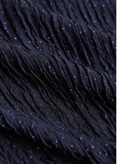 Navy Surplice Long Sleeve V Neck Shirt | thumb picture 