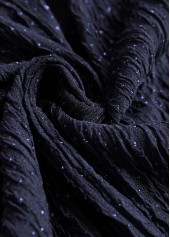 Navy Surplice Long Sleeve V Neck Shirt | thumb picture 