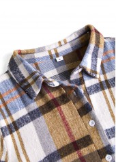 Multi Color Tummy Coverage Plaid Long Sleeve Dress | thumb picture 