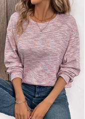Multi Color Long Sleeve Round Neck Sweatshirt | thumb picture 