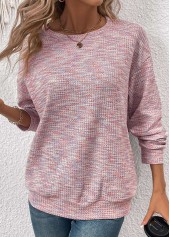 Multi Color Long Sleeve Round Neck Sweatshirt | thumb picture 