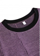 Dusty Purple Tummy Coverage Long Sleeve Round Neck Dress | thumb picture 