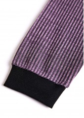 Dusty Purple Tummy Coverage Long Sleeve Round Neck Dress | thumb picture 